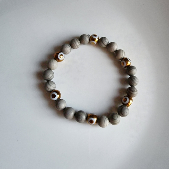 Gaspe Zebra Beaded Bracelet - Picture 2 of 4